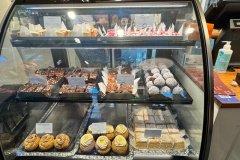 The cake counter at H.U.G. bakery
