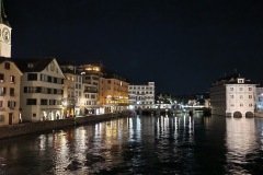 Limmat river view by night
