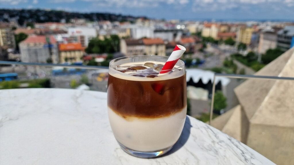 Budapest Money Museum iced coffee