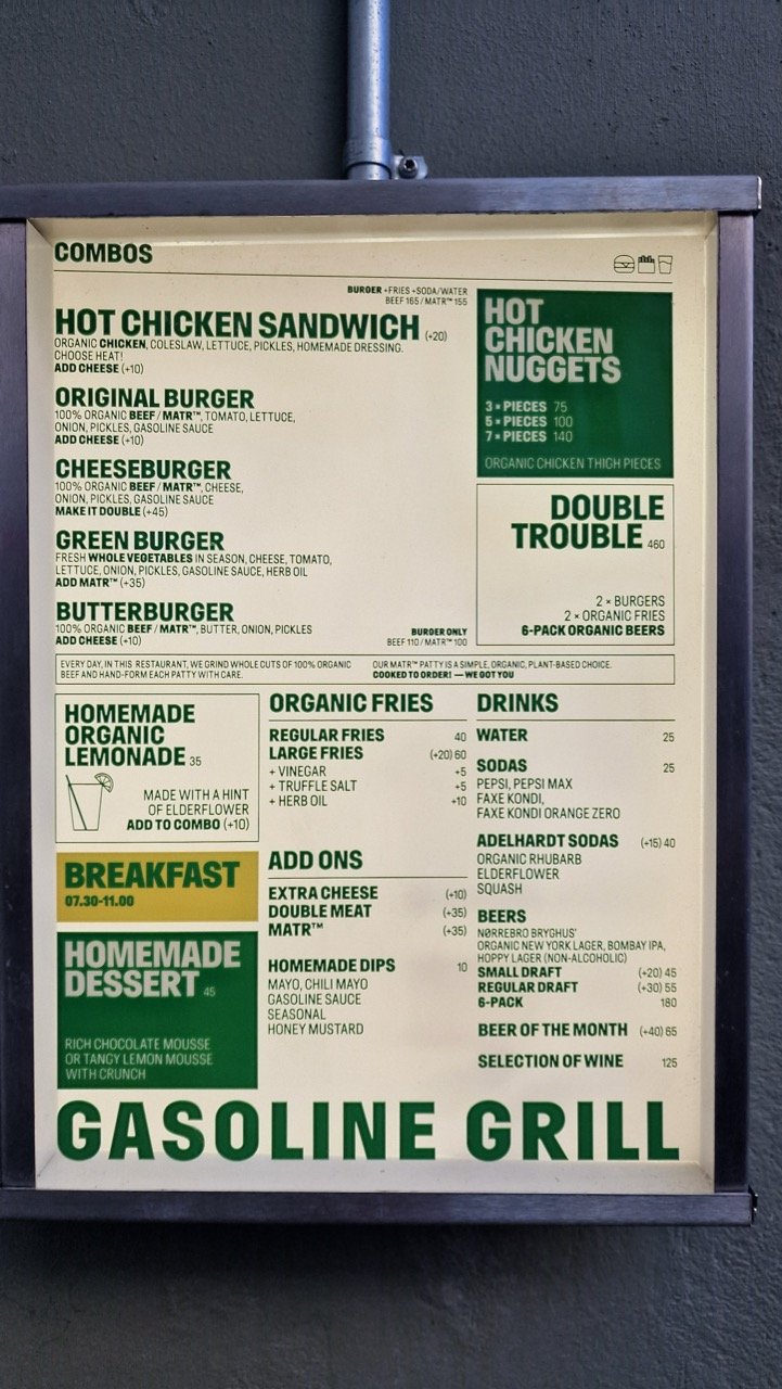 Gasoline Grill menu and prices 2026