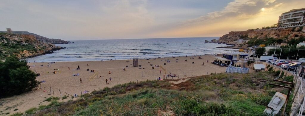 Malta Golden Bay Beach in May