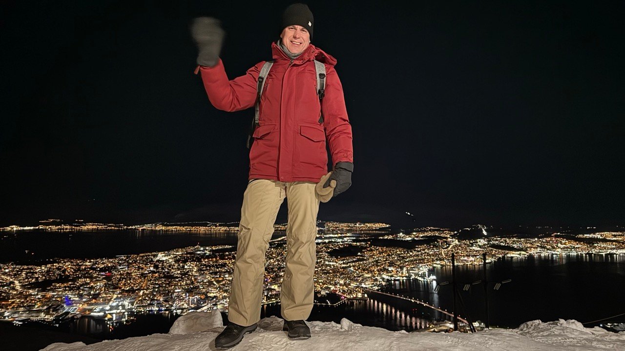 Balazs at the Fjellheisen, Tromsø