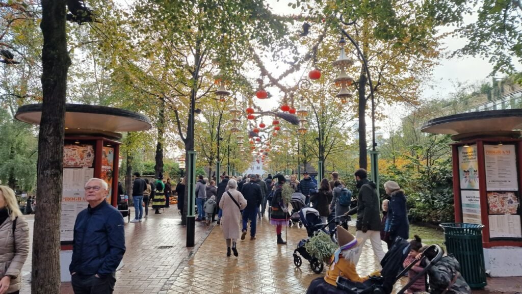 Halloween crowd in Tivoli Gardens
