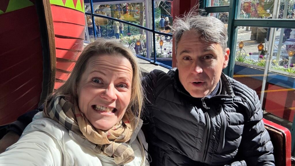Szilvi & Balazs on a Tivoli ride