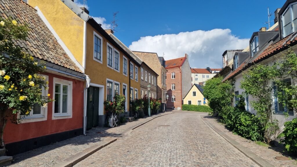 Old street in Lund, Sweden